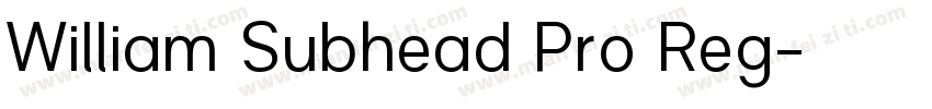 William Subhead Pro Reg字体转换